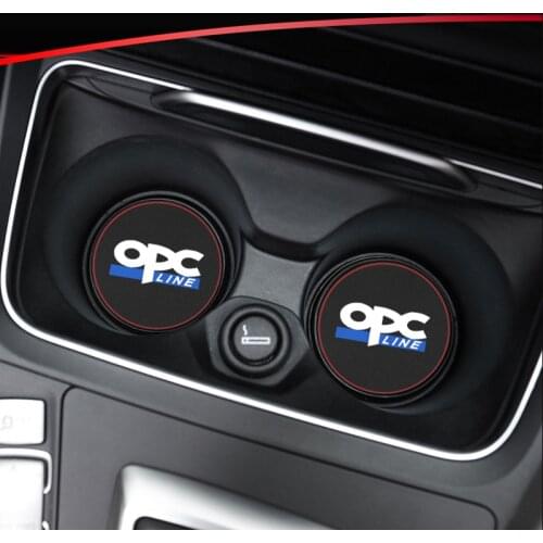 1pcs Car Cup Holder Mat Leather Water Coaster Decoration For Opel OPC Astra H G J Insignia Mokka Zafira Car Styling Accessories