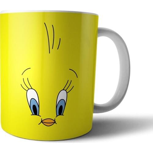 1 pcs Tweety Printed Ceramic Mug Cup Coffee Milk Tea Drink Cup Gift Mug