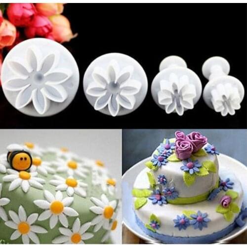 1PC Fondant Cake Cutter Plunger Cookie Mold Sugarcraft Flower Decorating Mold