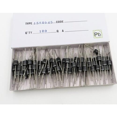 100pcs/lot 15A 45V Diode 15SQ045 schottky barrier diodes Rectifier for Solar Cells pv panel Junction box DIY