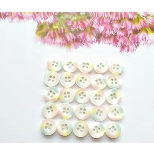 100pcs/lot Fashion Colorful Resin Buttons 2 Holes Scrapbooking Sewing Buttons For Skirt Clothes Craft DIY Decoration 11.5mm