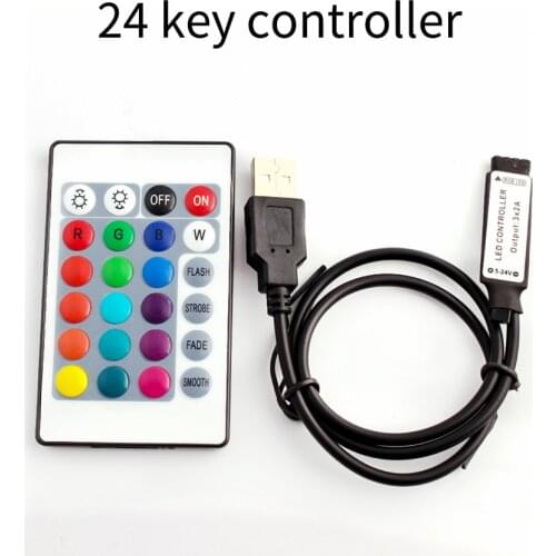 5V RGB Controller DC LED Light strip RGB RF Remote Controller 2835 5050 LED Light colorful rgb controller 3 17 24 key LED lamp