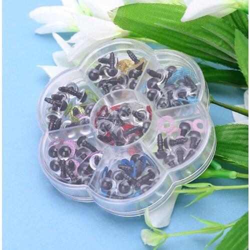 70Pcs 10mm/0.39in DIY Doll Puppet Plastic Eyes Safety Washers Pads For Handmade Whale Owl Doll Craft Children Kids Toy 97BE