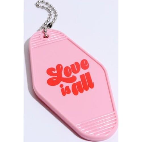 30Pcs Custom Logo Printing Plastic Motel Keychain Glitter Hotel Acrylic Keychain