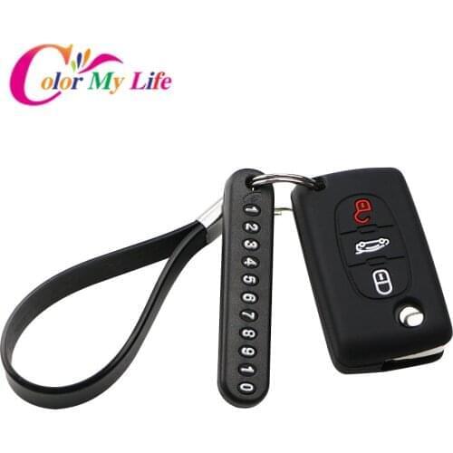 Car Key Chain Keychain Phone Number Parking Card Key Ring Fit for For Subaru Forester Outback Legacy Impreza XV BRZ