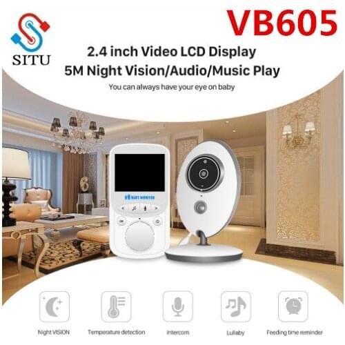 Wireless LCD Audio Video Baby Monitor VB605 Radio Nanny Music Intercom IR 24h Portable Baby Camera Baby Walkie Talkie Babysitter