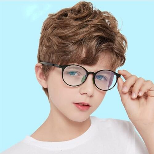 Kids Anti Blue Light TR90 Optical Frames Student Round Fashion Computer Glasses 50184