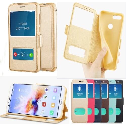 For Huawei P9 Lite 2016 Flip Luxury Quick View Window Case For Huawei P9 LITE P9LITE VNS-L21 2017 Honor 9 Lite Cover