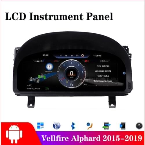 For Toyota Vellfire/Alphard 2015-2018 2019 Car Accessories Android LCD Instrument Panel Cluster GPS Navigation Dashboard Refit