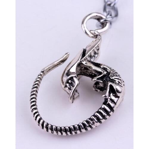 Dongsheng Movie Alien Vintage AVP Ornaments Alien Predator Keychains Classic accessories for Women men Jewelry Metal Keyrings-50