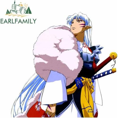 EARLFAMILY 13cm x 12.9cm for Inuyasha Sesshoumaru Car Stickers Windshield Car Door Decal Trunk Refrigerator Scratch-Proof