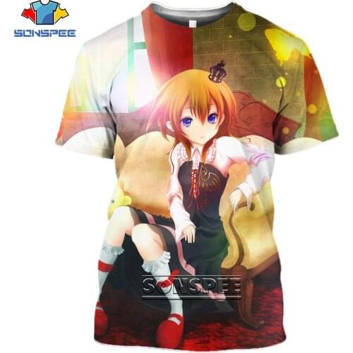 SONSPEE Umineko When They Cry Anime Men Women 3D Print T-shirt Fashion Cute Loli Harajuku Summer Casual Short Sleeve O-Neck Top
