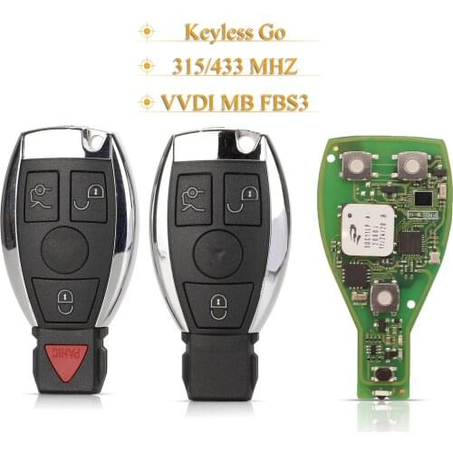 Kutery Xhorse VVDI MB FBS3 KeylessGo Key 315/433MHZ For Benz W204 W207 W212 W164 W166 W221