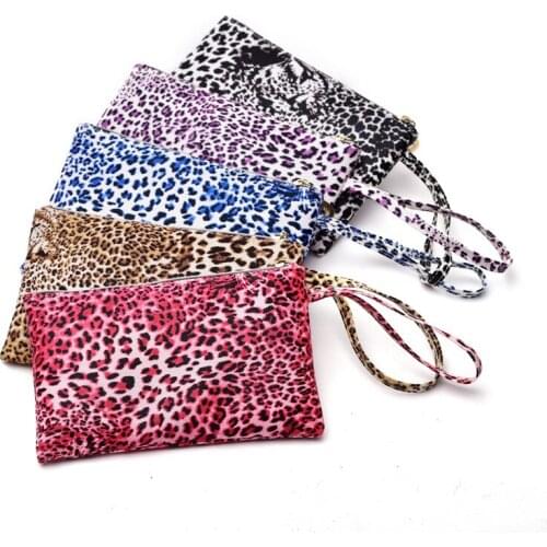 Cheetah Clutch Purse for Women Evening PU Leather Leopard Print Bag Makeup Bag Travel 2020 New Lady Wristlet Phone Bag Wholesale