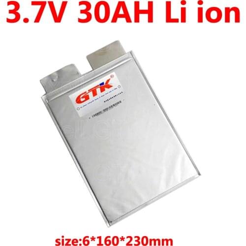 GTK 7pcs 3.7V 30Ah Lithium polymer battery 3.7v 5C 150A high rate for diy 12V Solar energy storage Car start scooter ebike EV