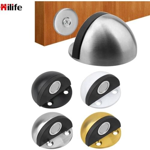 HILIFE Magnet Door Stops Hidden Doorstop Stainless Steel Door Holder Door Stopper Furniture Hardware Home Improvement