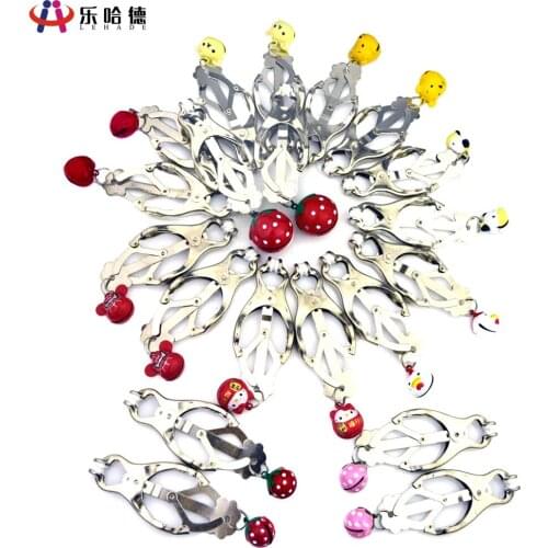 Metal Clover Butterfly Nipple Clip Fun Bell Nipple Clip Butterfly Silver Nipple Clip Corrective Nipple Clamps