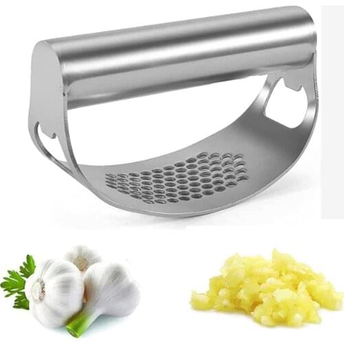 Multi-function Grinding Slicer Garlic Press Stainless Steel Hand Held Kitchen Rolling Crusher Vegetable Tools Accessories Opener