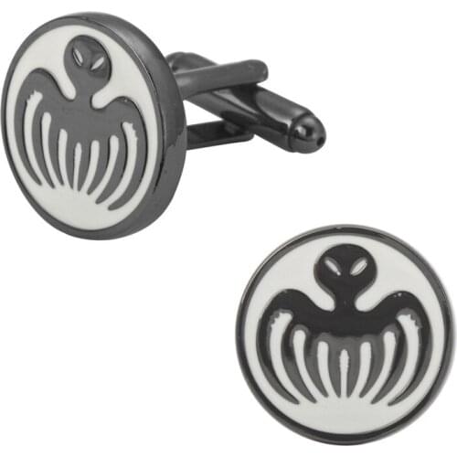 Mens shirts Cufflinks high-quality copper material Black round Octopus Cufflinks 5 pairs of packaging for sale