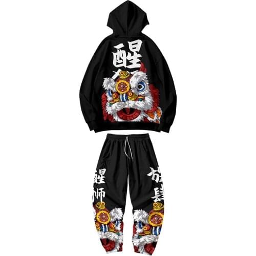 2 Pieces Sets Hoodie Suit Casual Men Clothes Tracksuit Men Hooded Sweatshirt+Pants Pullover Size XXS-6XL