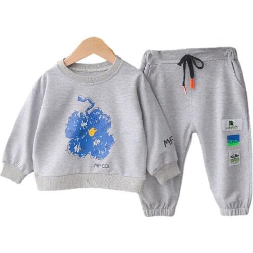 New Spring Autumn Fashion Baby Girls Clothes Boys Cotton Casual T-Shirt Pants 2Pcs/Sets Children Active Clothing Kids Tracksuits