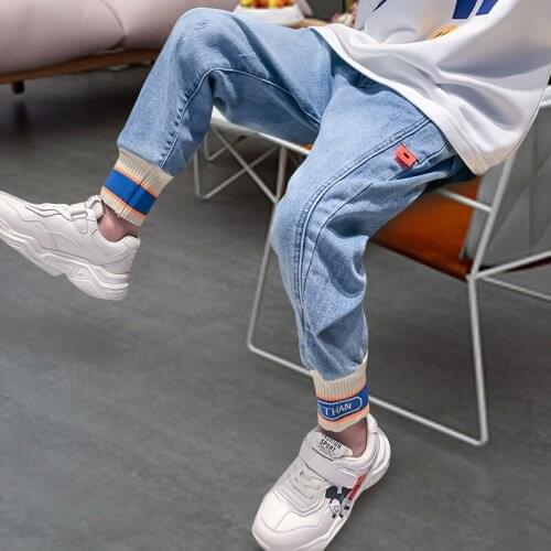 New Kids Pants Girls Toddler Boys Jeans Trousers Children Jeans for Boys Jeans Kids Boy Casual Denim Pants Kids Clothing 4-14Y