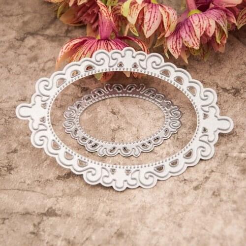 Oval photo frame Metal Cutting Dies for DIY Scrapbooking Crafts Dies Cut Stencils Maker Photo Album Template Handmade Decoration