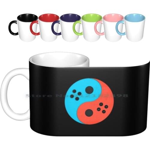 Switch Joy Yin Yang Ceramic Mugs Coffee Cups Milk Tea Mug Switch Switch Shigeru Miyamoto Super New Super Super Oddessey Breath