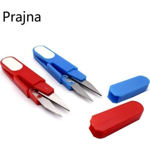 Ik Pcs Plastic Handvat Veiligheid Cover Naaien Schaar Draad Borduurwerk Kruissteek Snijder U-vorm Schaar Diy Supplies tool