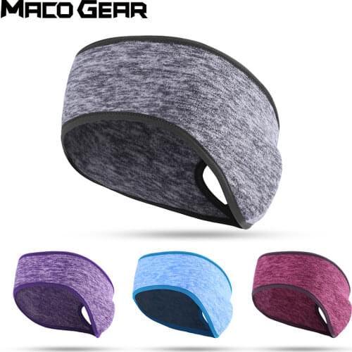 Winter Women Fleece Ponytail Sweatband Outdoor Sport Headband Running Fitness Gym Yoga Warm Cycling Tennis Sweat Headscarf Men