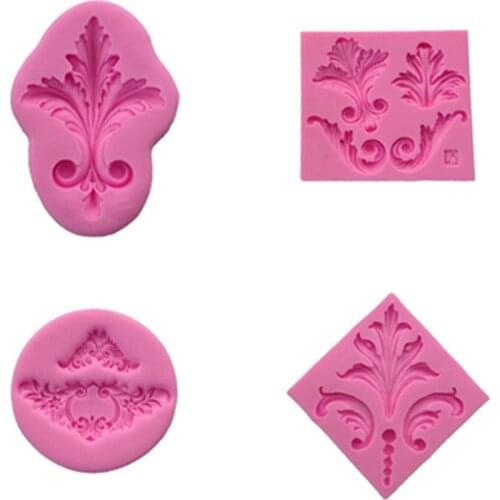 Retro Relief Cake Border Silicone Molds Flower Vine Fondant Cake Decorating Cupcake Chocolate Gumpaste Candy Clay Moulds