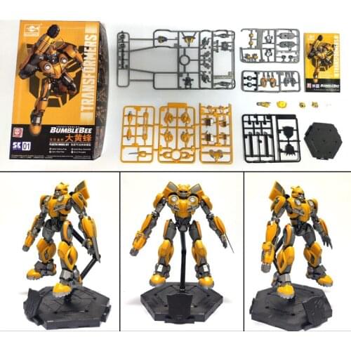 Bee Robot Adhesive Free Movable Assembly Model Small Parts Anime Figure Movable Toys with Floor