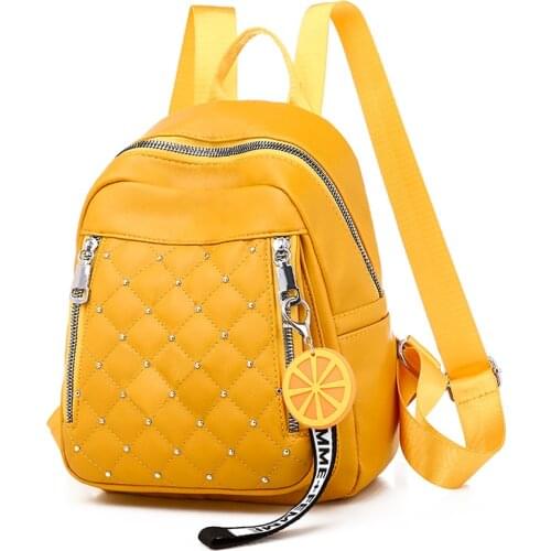 Luxury brand Rivet Leather Backpacks Women School Bags for Teenager Girls Fashion Backpack Travel Shoulder Bags Female Rucksack