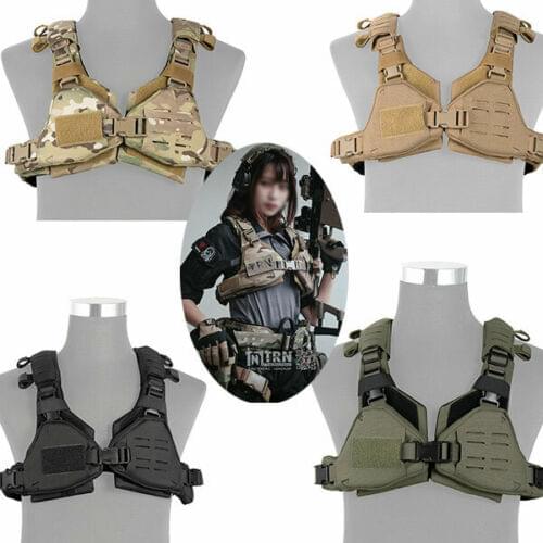 Sexy Paintball Tactical Molle Vest Bikini Chest Rig Quick Release For Women