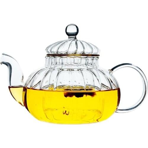 Glass Teapot Stovetop Safe, Clear Teapot with Removable Infuser, Tea Kettle, Loose Leaf and Blooming Tea Maker