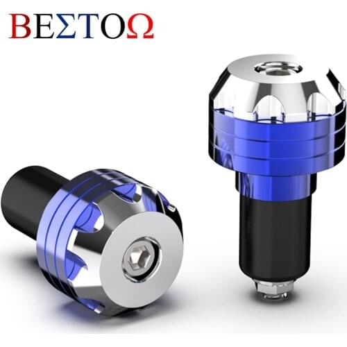 Universal CNC aluminum alloy motorcycle handlebar end caps for 16-18mm diameter handlebar Grips for Yamaha CUXI RSZ BWS ZOOMER