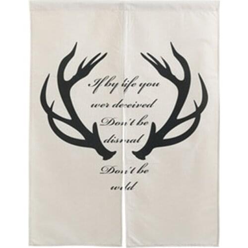 Curtain Black white animals Printed Restaurant Door Curtain simplicity Hallway Half Tube Curtain Kitchen Short Curtains