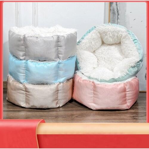 Winter Warm Dog Bed house For Small Dogs Long Plush Pet Bed Hondenmand Sleeping Bag Kennel Cat Puppy Sofa Mat Cushion Cama Perro