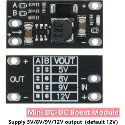 1pcs Newest Multi-function Mini Boost Module Step Up Board 5V/8V/9V/12V 1.5A LED Indicator Diy Electronic Voltage Module
