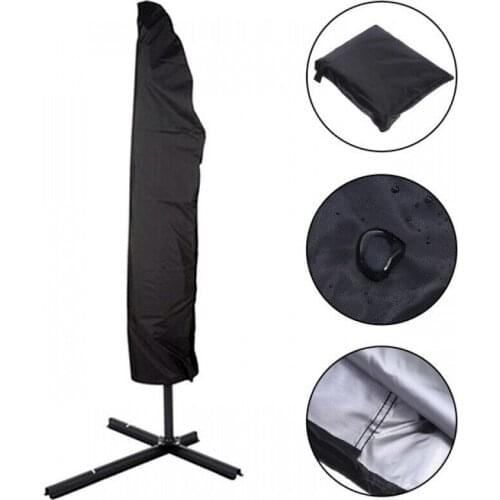 200-280cm Outdoor Patio Sunshade Umbrella Waterproof Protective Cover with Zipper for Garden Cantilever Parasol Umbrellas Case