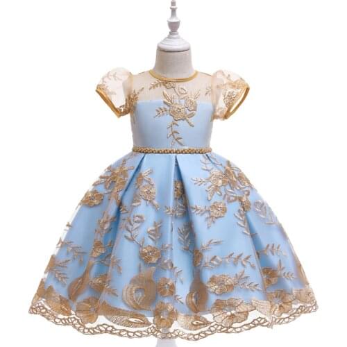 2021 Winter Christmas Vintage Dress Elegant Girl Kids Dresses For Girls Children Pageant Party Princess Dress Girl Embroidery