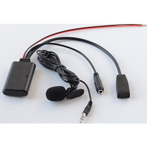Car AUX Audio Cable Adapter Bluetooth Mic 10pin For BMW E46 320i 323i 325i CD 2002-06