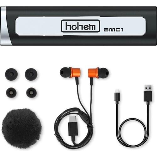 Hohem BM01 Wireless Lavalier Microphone Mic Bluetooth connection 48KzH for Vlog Shooting Interview Live Broadcast MV