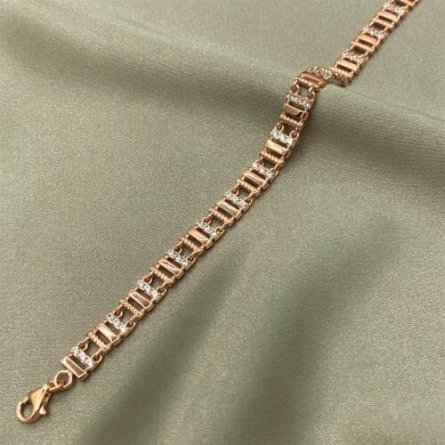 Rose Plated Line Bracelet