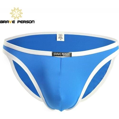 BRAVE PERSON Mens Sexy Underwear Male Mini Briefs Low Waist Smooth Breathable Elastic Nylon Underpants Male Panties B1119