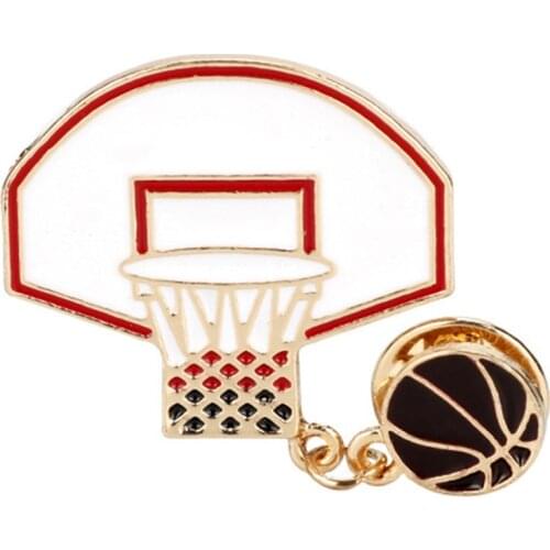 New Creative Cute Basketball Ball Frame Frame Brooch Badge Pin Fashion Jewelry Jewelry Denim Shirt Backpack Jewelry