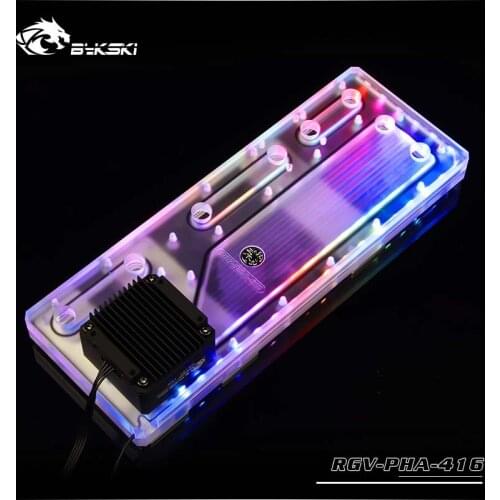 Bykski PC water cooling waterway plate channel integrated board for PHANTEKS 416 Case,RBW(5V)/RGB(12V) RGV-PHA-416