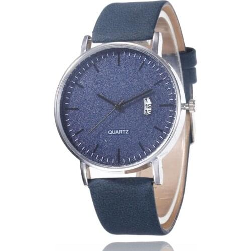 New Fashion Luxury Men Frosted Watches Women Leather Strap Quartz Wrist Watch Men Casual Date Calendar Clock Relogio Masculino