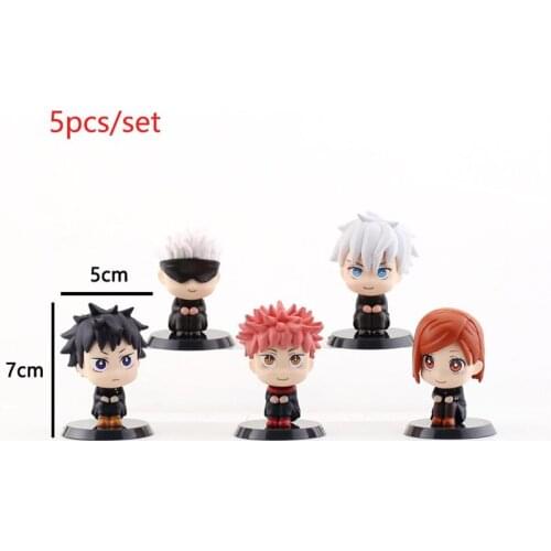 7cm 5pcs/set Jujutsu Kaisen Anime Figure Gojo Satoru Itadori Yuji Fushiguro Megumi Look Up Action Figure Toys
