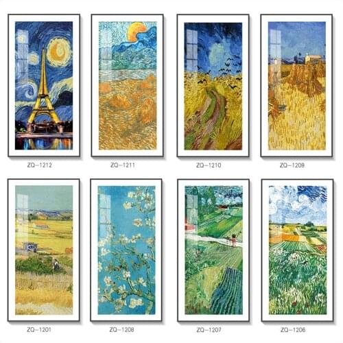 Canvas Art Landscape Starry Sky Modern Poster Watercolor Effect Printing Waterproof Poster Landscape 60x120cm Family Gift